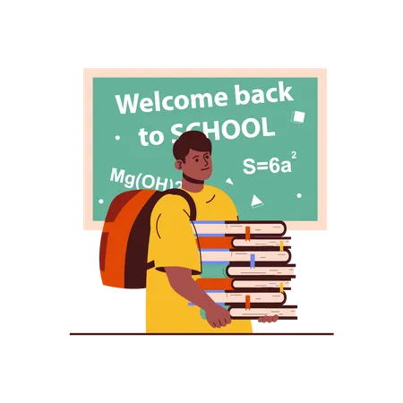 Welcome Back To School  イラスト