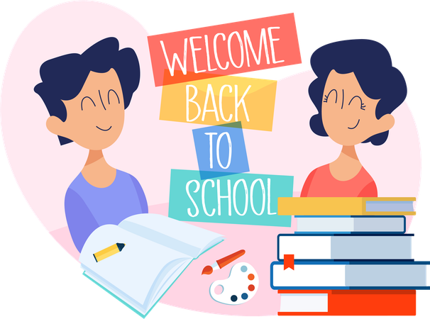 Welcome Back To School  Illustration