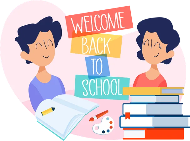 Welcome Back To School  Illustration