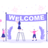 illustrations for welcome banner