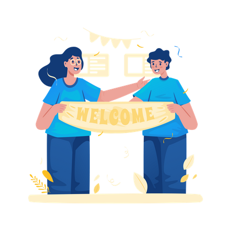 Welcome banner  Illustration