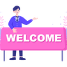 illustration for welcome board