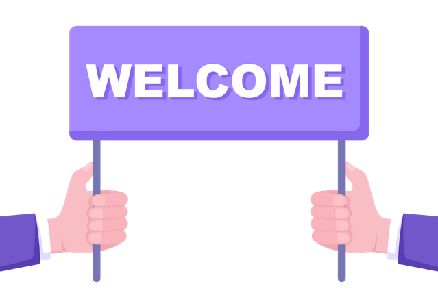 Welcome Board Illustration