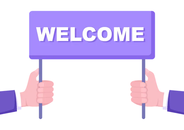 Welcome Board  Illustration