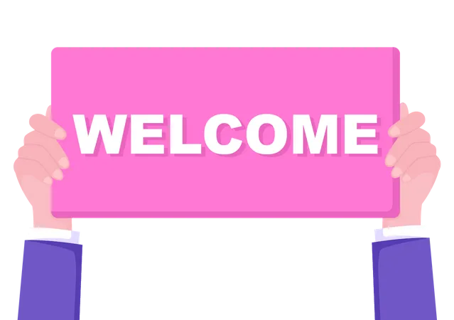 Welcome Vector Illustration For The Opening Of Web Page Banner Presentation Social Media Documents Posters Or Greeting Cards Illustration