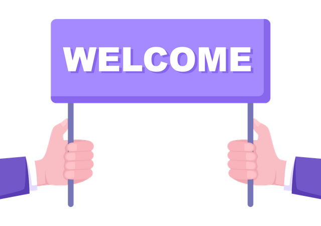 Welcome Board  Illustration