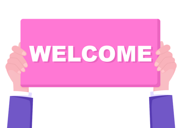 Welcome Board  Illustration