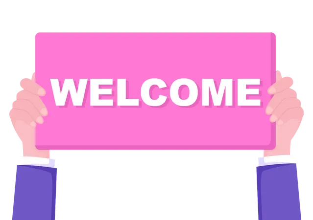 Welcome Board  Illustration