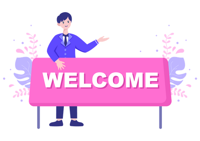 Welcome Board  Illustration