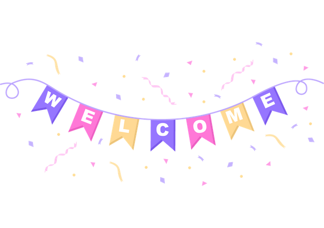 Welcome garland  Illustration