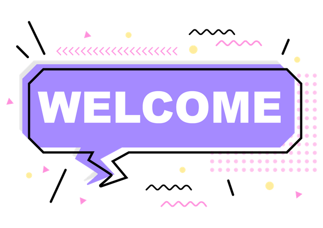 Welcome message Illustration
