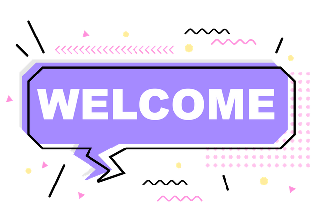 Welcome message  Illustration