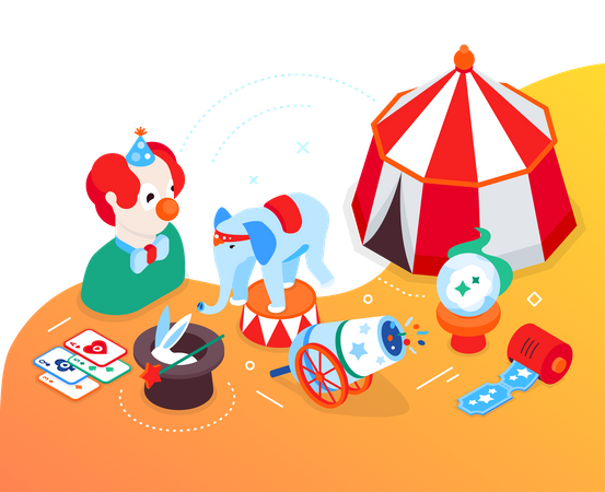 Welcome to circus  Illustration