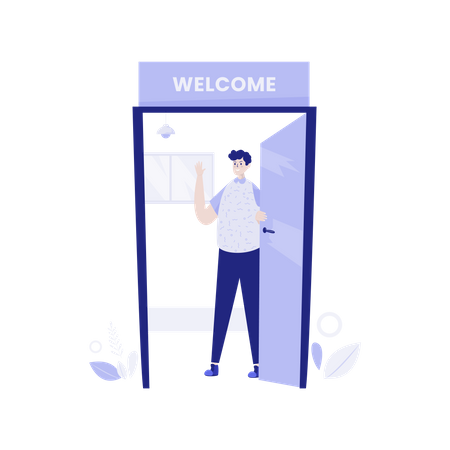 Welcome to exploring home Illustration