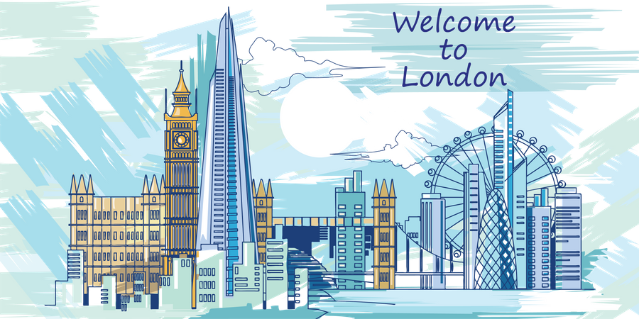 Welcome to London Illustration