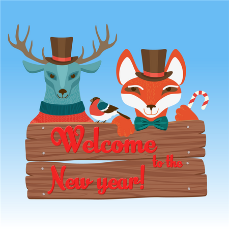 Welcome To The New Year  Illustration