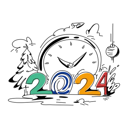 Welcoming 2024  Illustration