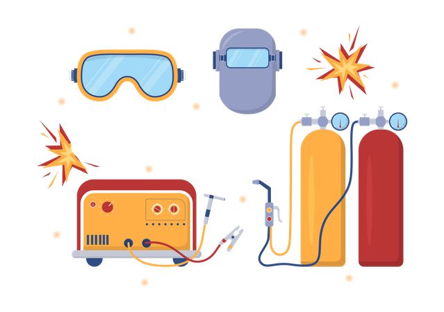 Welding Equipments  Illustration