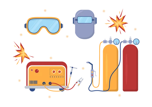 Welding Equipments  Illustration