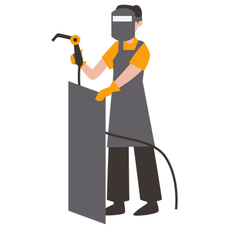 Welding Process  Illustration