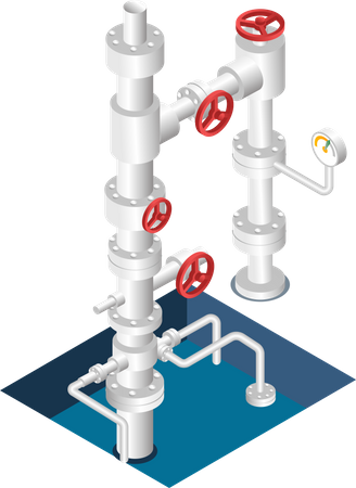 Well drilling pipe  Illustration