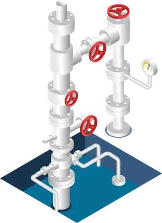 Well drilling pipe  Illustration