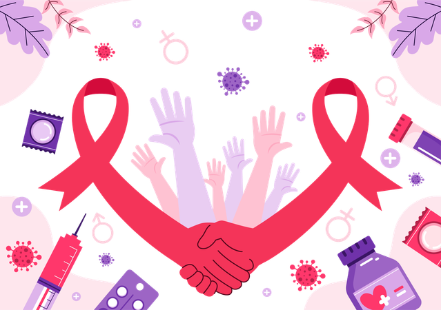 Welt-AIDS-Tag  Illustration