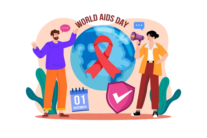 Welt-AIDS-Tag  Illustration