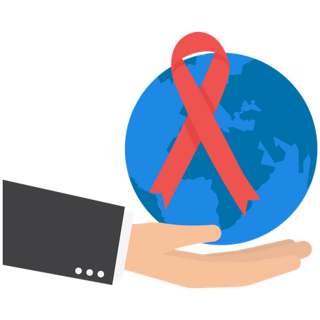 Bewusstsein für den Welt-Aids-Tag  Illustration