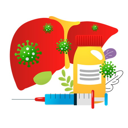 Welt-Hepatitis-Tag  Illustration