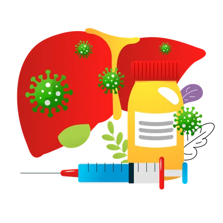 Welt-Hepatitis-Tag  Illustration