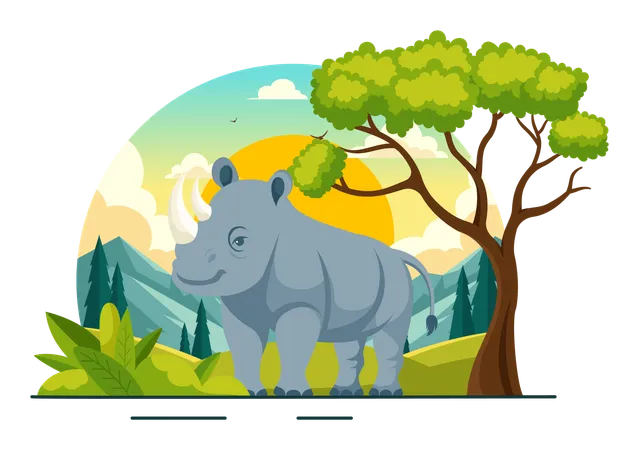 Welt-Nashorn-Tag  Illustration