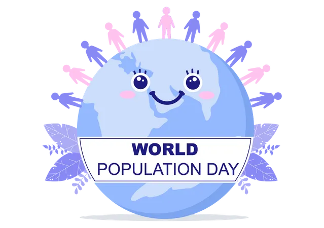 Weltbevölkerungstag  Illustration
