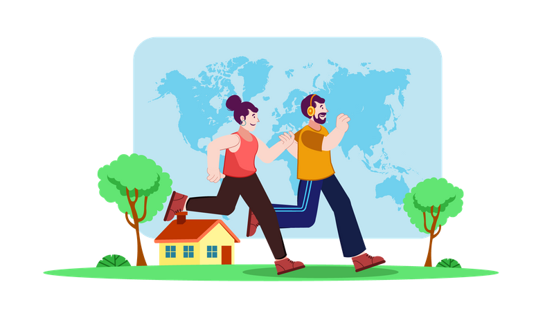 Weltlauftag  Illustration