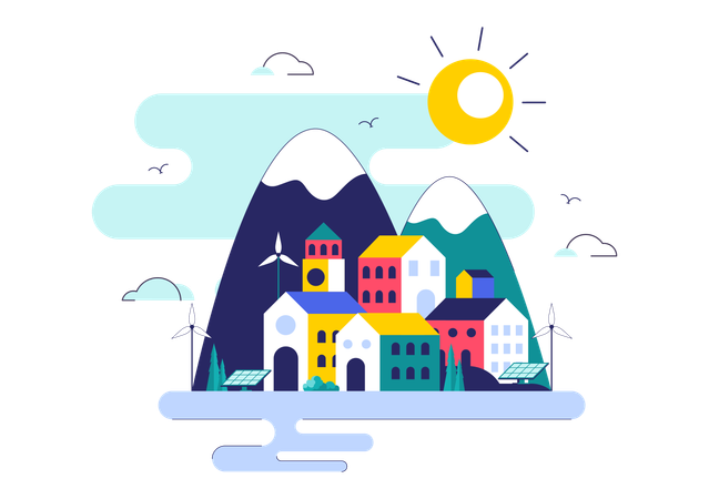Welt-Habitat-Tag  Illustration