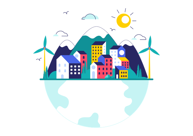 Welt-Habitat-Tag  Illustration