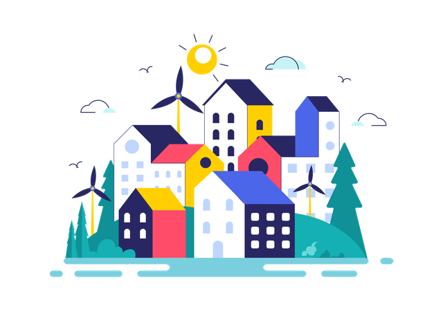 Welt-Habitat-Tag  Illustration