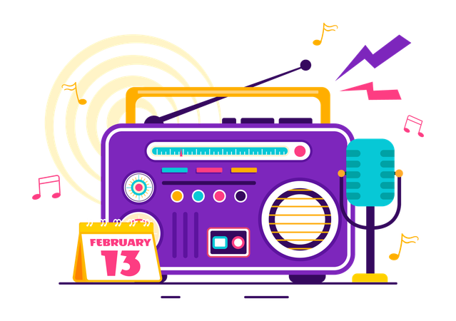 Weltradiotag  Illustration