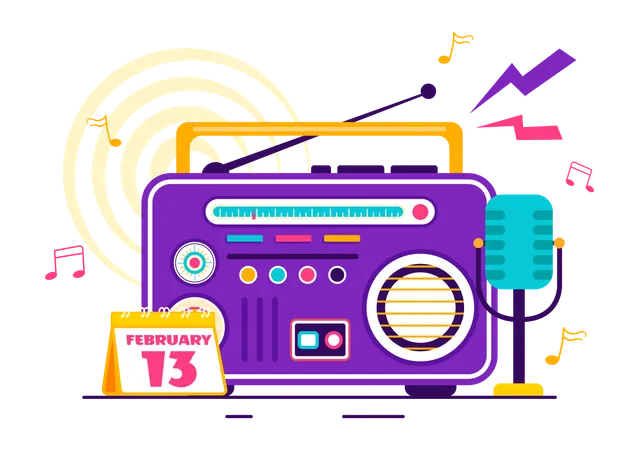 Weltradiotag  Illustration