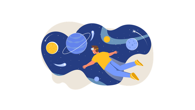 Weltraum-Metaversum  Illustration