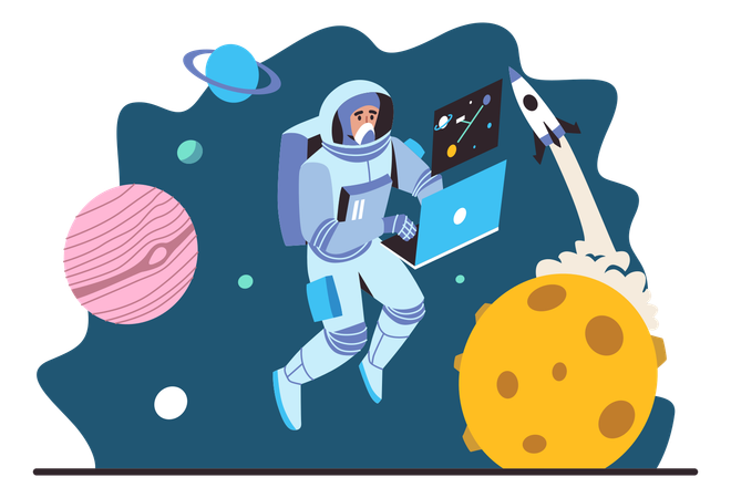 Weltraumforschung  Illustration