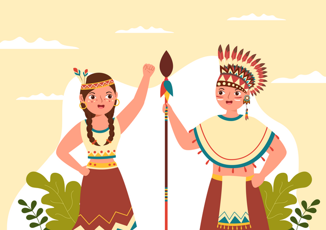 Illustration zum Welttag der indigenen Völker  Illustration