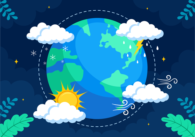 Feier zum Welttag der Meteorologie  Illustration