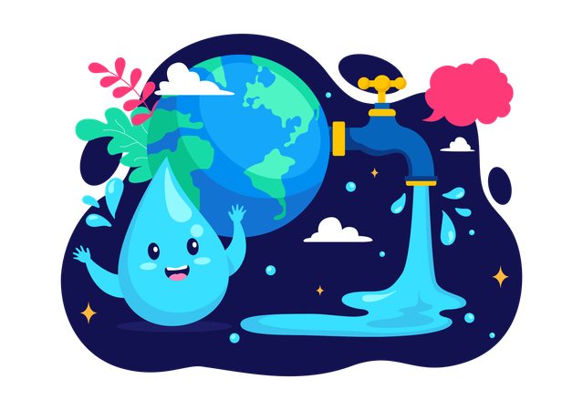 Welt-Wassertag  Illustration