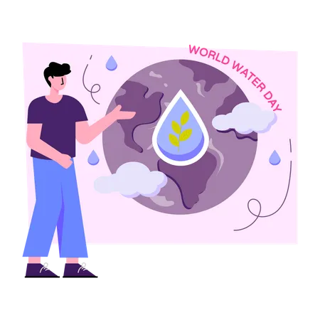 Welt-Wassertag  Illustration