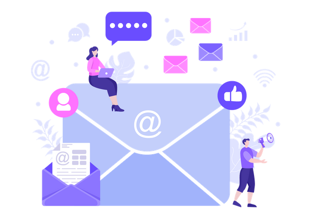 Werbemails  Illustration