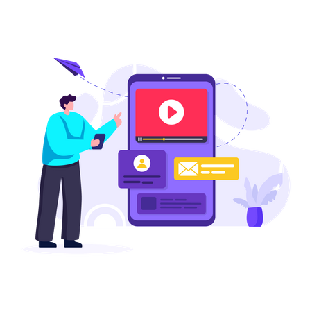 Werbung auf Video-Sharing-Plattform  Illustration