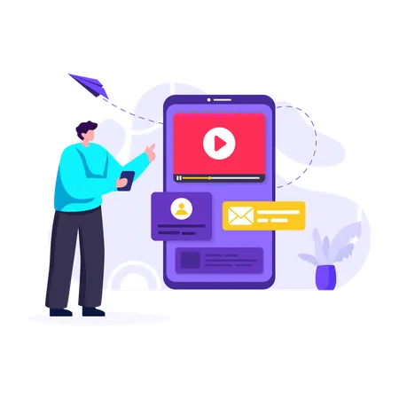 Werbung auf Video-Sharing-Plattform  Illustration