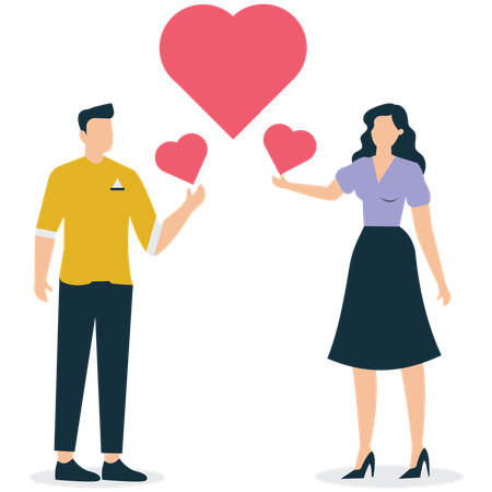 Wertschätzung und gegenseitige Bewunderung unter Kollegen  Illustration