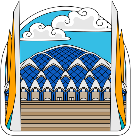 Große Moschee in West-Java  Illustration